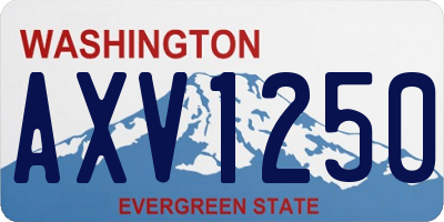 WA license plate AXV1250