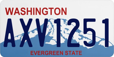 WA license plate AXV1251