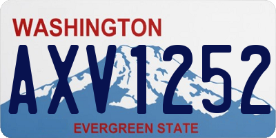 WA license plate AXV1252