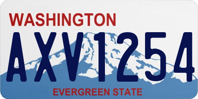 WA license plate AXV1254
