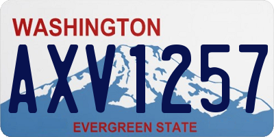 WA license plate AXV1257