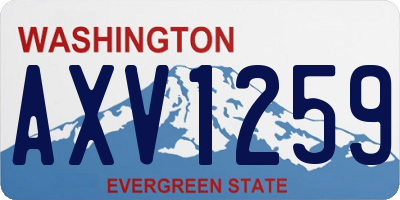 WA license plate AXV1259