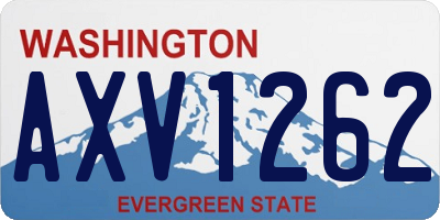 WA license plate AXV1262