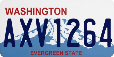 WA license plate AXV1264