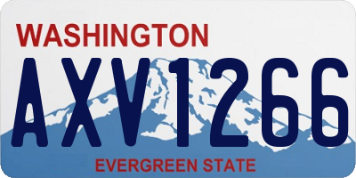 WA license plate AXV1266