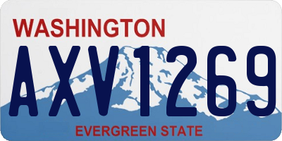 WA license plate AXV1269