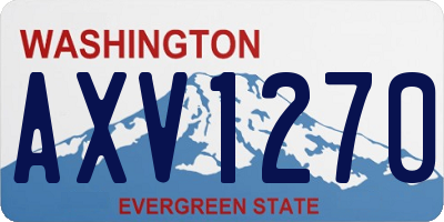 WA license plate AXV1270