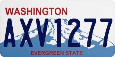WA license plate AXV1277
