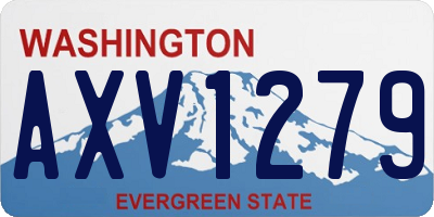 WA license plate AXV1279