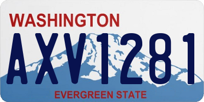 WA license plate AXV1281