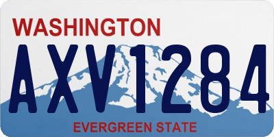 WA license plate AXV1284