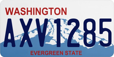 WA license plate AXV1285