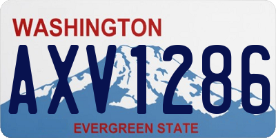 WA license plate AXV1286