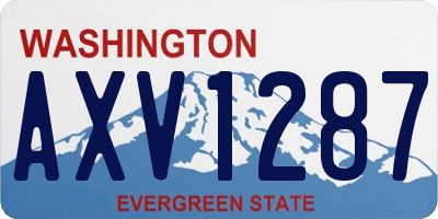 WA license plate AXV1287