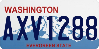 WA license plate AXV1288