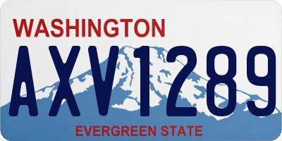 WA license plate AXV1289