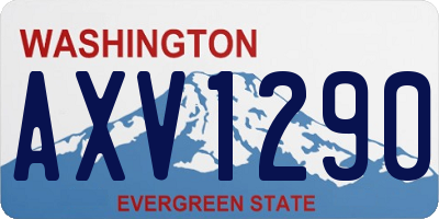 WA license plate AXV1290