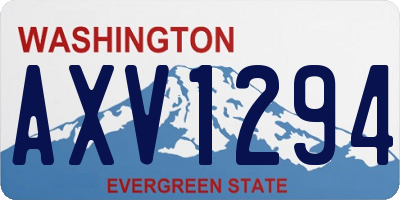 WA license plate AXV1294