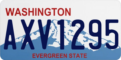 WA license plate AXV1295