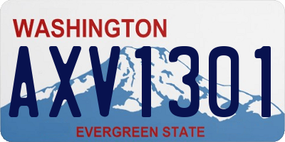 WA license plate AXV1301