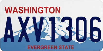 WA license plate AXV1306