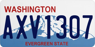 WA license plate AXV1307
