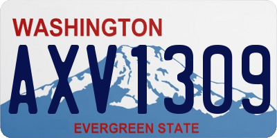 WA license plate AXV1309