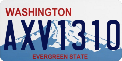 WA license plate AXV1310