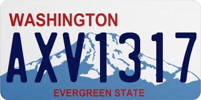 WA license plate AXV1317