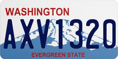 WA license plate AXV1320