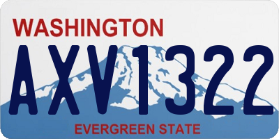 WA license plate AXV1322