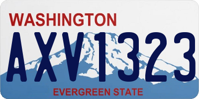 WA license plate AXV1323