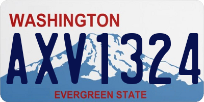 WA license plate AXV1324