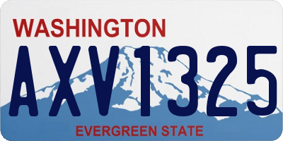 WA license plate AXV1325