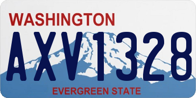 WA license plate AXV1328