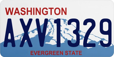 WA license plate AXV1329