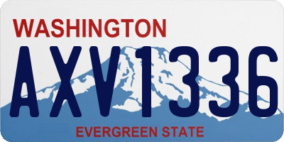 WA license plate AXV1336