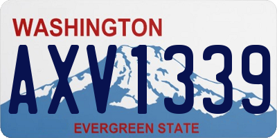WA license plate AXV1339