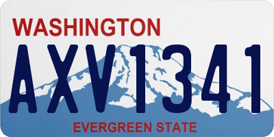 WA license plate AXV1341