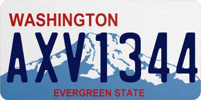 WA license plate AXV1344