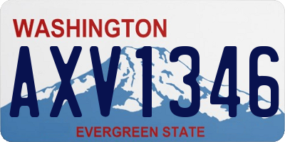 WA license plate AXV1346