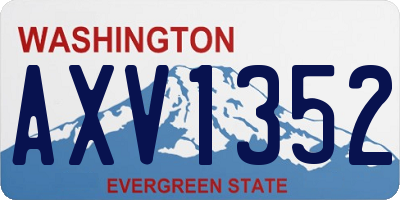 WA license plate AXV1352