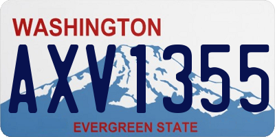 WA license plate AXV1355
