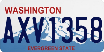 WA license plate AXV1358
