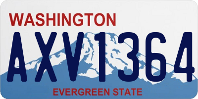 WA license plate AXV1364