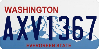 WA license plate AXV1367