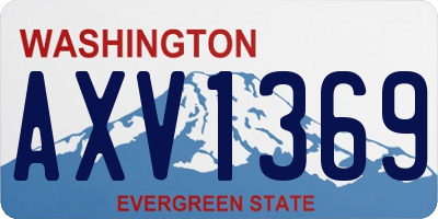 WA license plate AXV1369