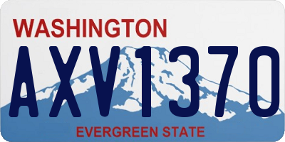WA license plate AXV1370