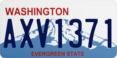WA license plate AXV1371