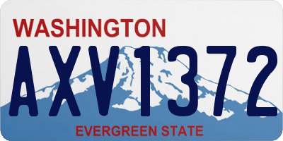 WA license plate AXV1372
